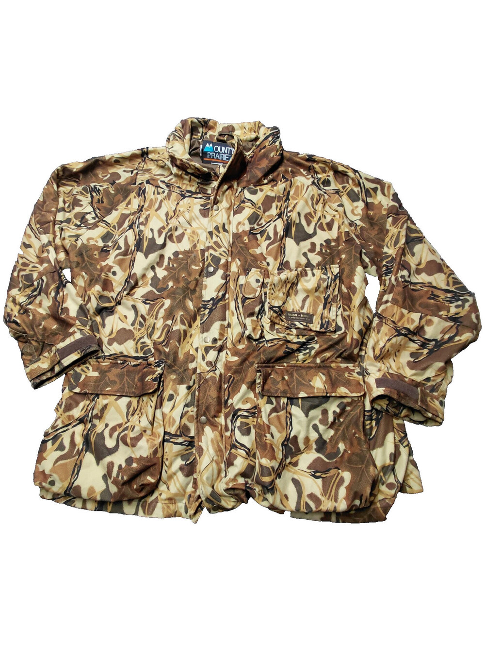 Vintage Mountain Prairie Hush Hide Hunting Jacket Mens 3XL Camo Camouflage Coat